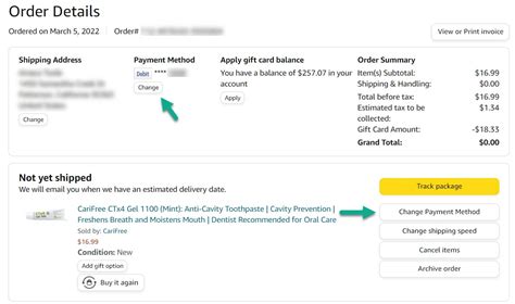 Amazon Change Payment After Order
