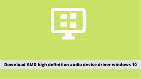 Amd hdmi audio driver windows 10 download