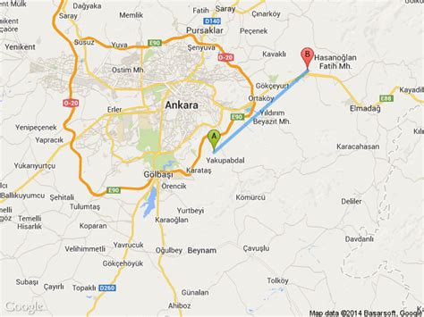 Ankara lalahan kaç km