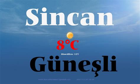 Ankara sincan yenikent hava durumu 15 günlük