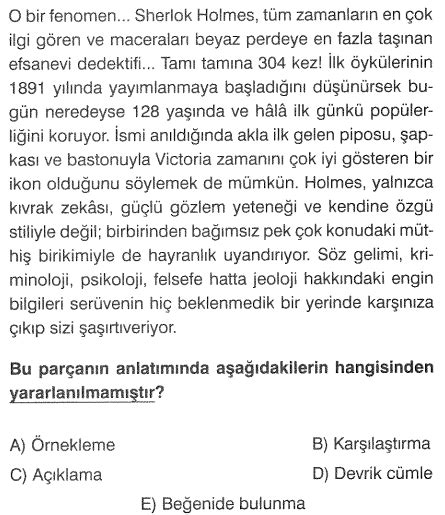 Anlatım biçimleri online test