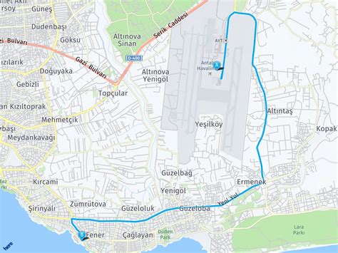 Antalya havalimanı lara kundu arası kaç km