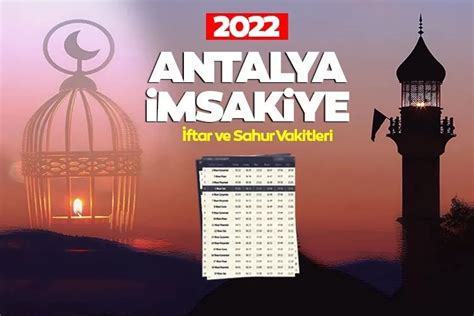 Antalya iftar vakti 2022