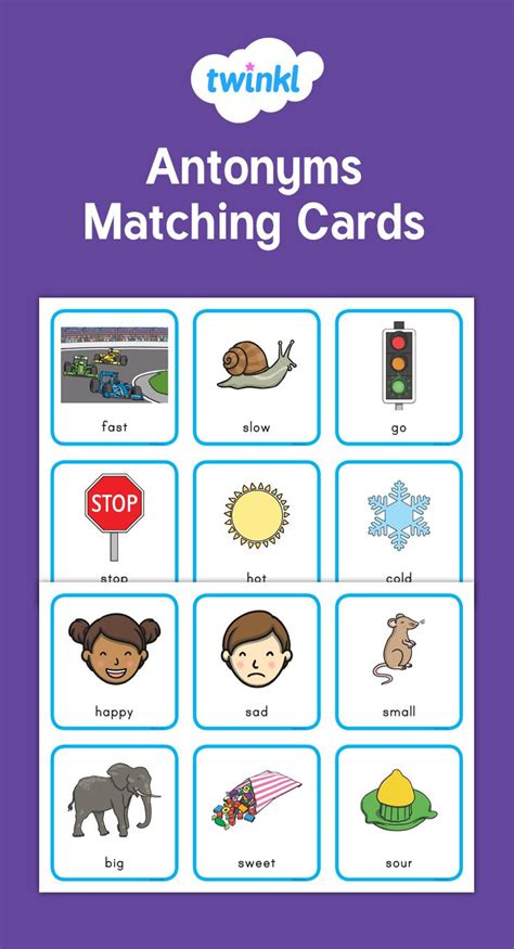 Antonyms card game