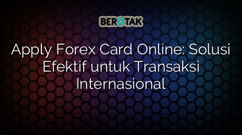 Apply Forex Card Online