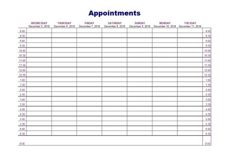 Appointment Calendar With Time Slots