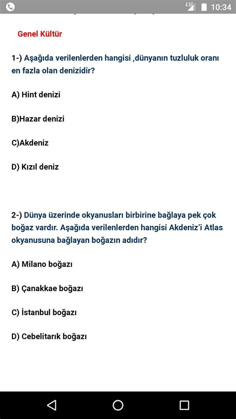 Atatürk genel kültür soruları