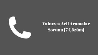 Avea yalnızca acil aramalar sorunu