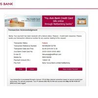 Axis Bank Credit Payment Billdesk