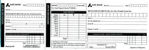 Axis Bank Deposit Slip Pdf