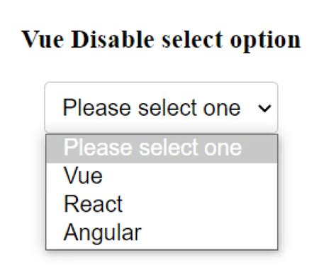 B form select Disable Slot In Vuejs B form select Disable Slot In Vuejs