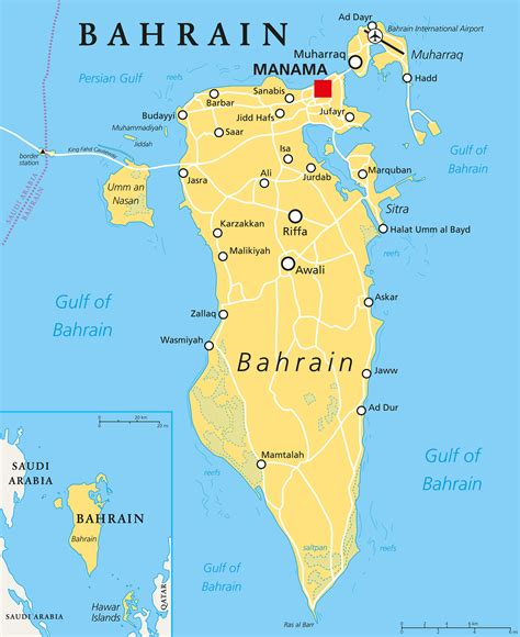 Bahrain Karte