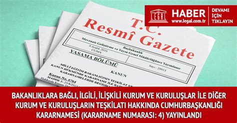 Bakanlıklara bağlı ilgili ilişkili kurum ve kuruluşlar ile diğer