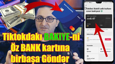 Bank kartına pul çıxarılması ilə işləmək