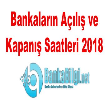 Banka mesai saatleri 2018