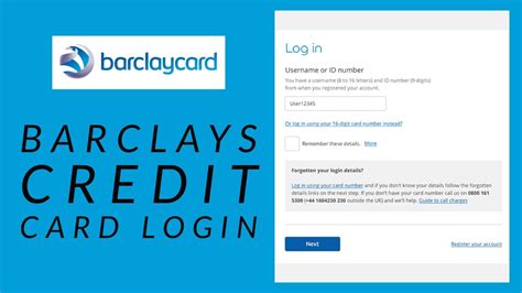 Barclay Credit Card Online Login Uk
