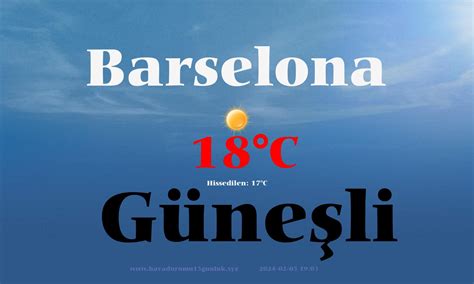 Barselona hava durumu 15 günlük