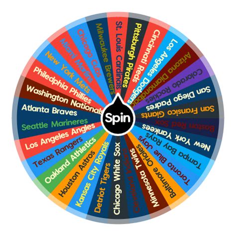 Baseball Teams Spin The Wheel