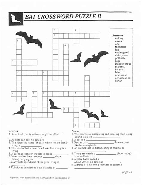 Bat Wood Crossword
