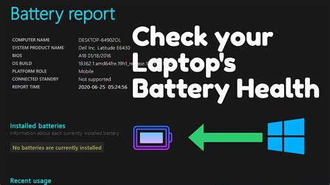 Battery Health Check Lenovo Laptop