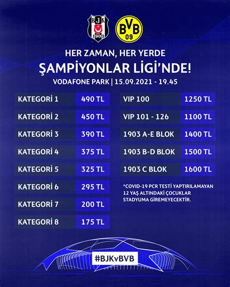 Beşiktaş dortmund maçı biletleri