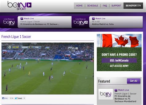 Bein Sports Canada Website