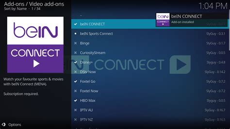 Bein connect kodi