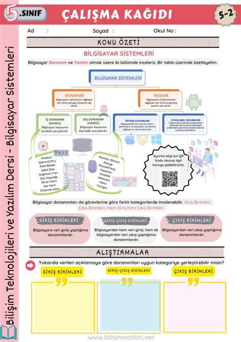 Bilgisayar sistemleri 5 sınıf