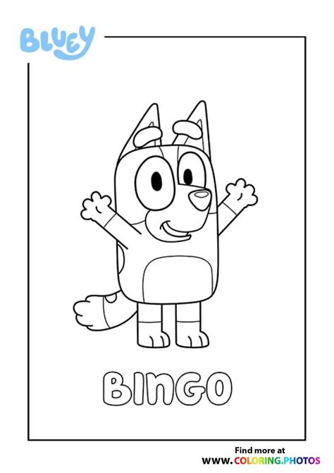 Bingo Colouring Page