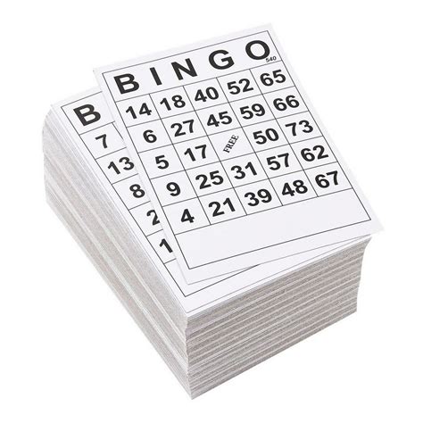 Bingo Disposable Cards