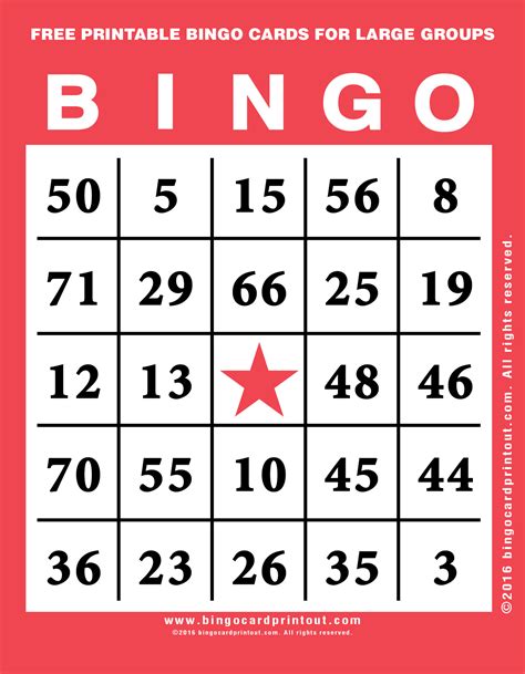 Bingo Game With Cards