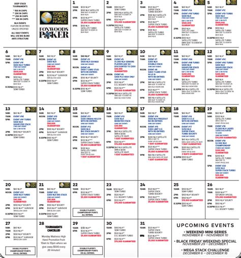 Bingo Schedule At Foxwoods Casino