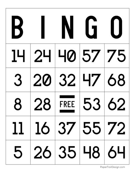 Bingo Sheet Printable