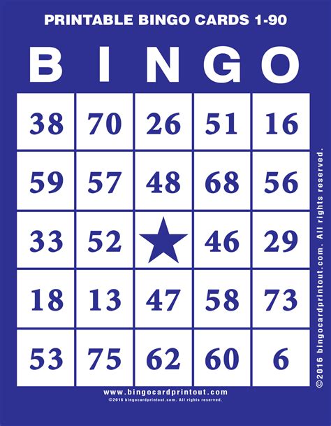 Bingo Sheets Printable 1 90