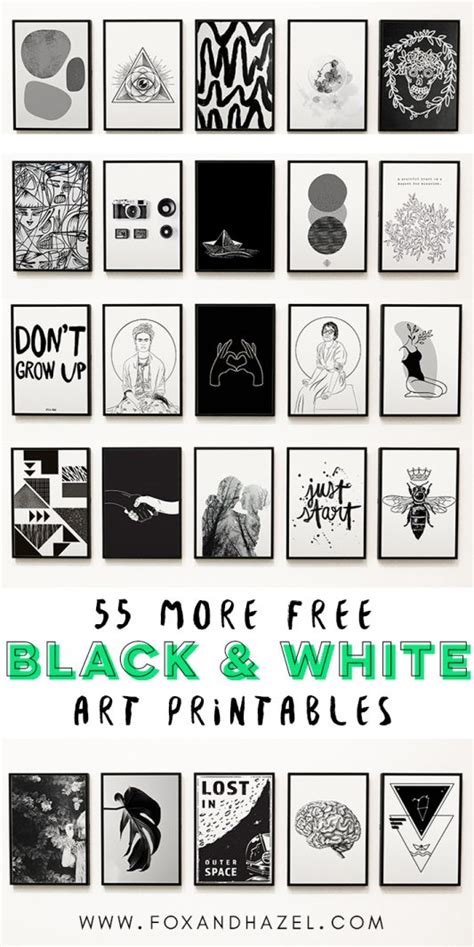 Black And White Free Printables