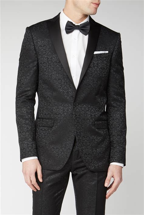 Black Jacquard Suit