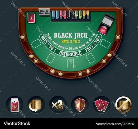 Blackjack Table Layout Vector Blackjack Table Layout Vector