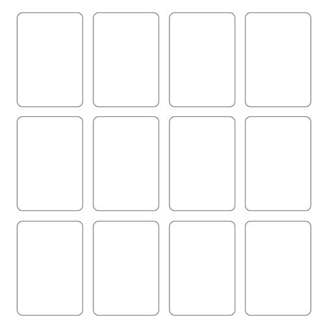 Blank Game Cards Template