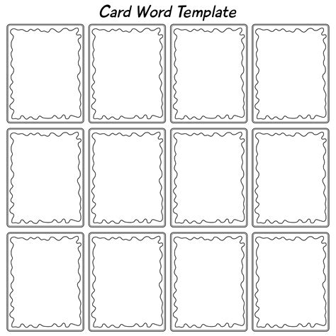 Boardgame Card Template Word