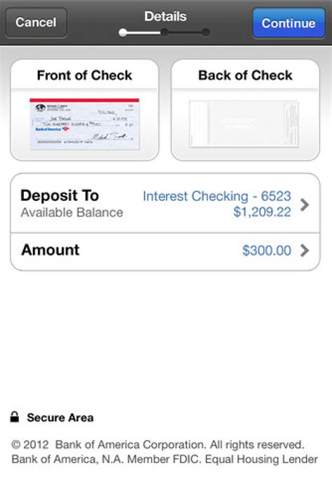 Bofa Mobile Check Deposit