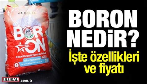 Boron nerelerde satılıyor