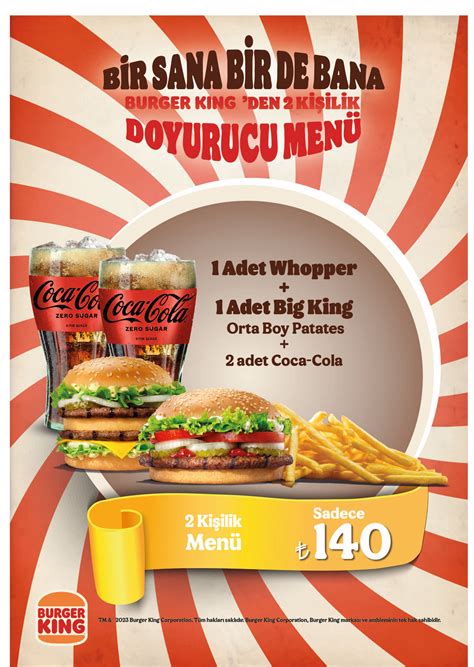 Burger king ikili et menü