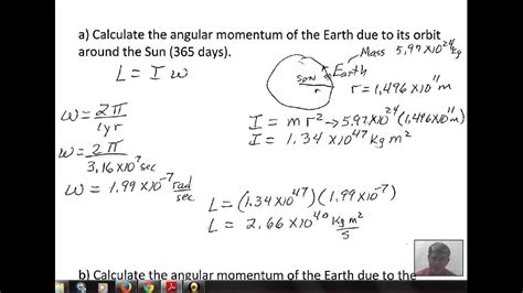 Calculation Earth Moon Angular Momentum