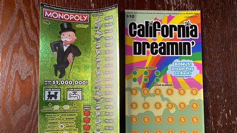 California monopoly scratchers