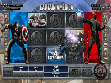 Captan amerca the frst avenger scratch slot machine