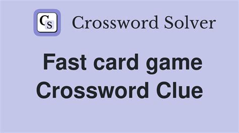 Card Game Crossword Solver