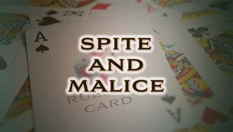 Card Game Spite Andmalice Rules