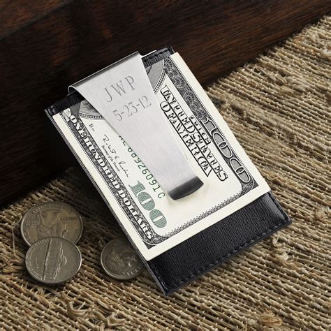 Card Holder With Money Clip White