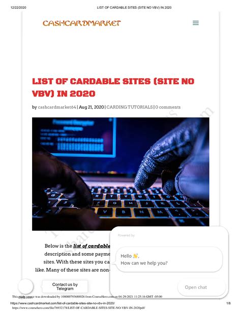 Cardable Websites Usa 2020