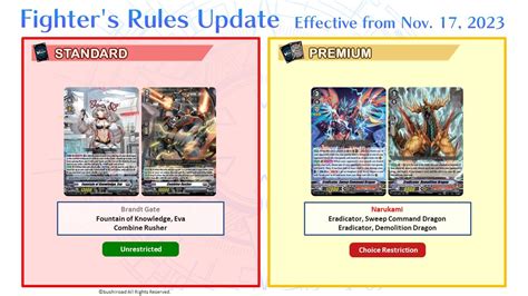 Cardfight Vanguard Fighters Rules